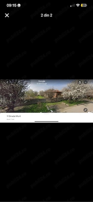 Casă bătrânească + teren 1800 mp, Vidra Ilfov, deschidere 20 m, utilități