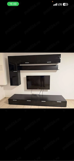 mobilier living mdf placat cu sticla