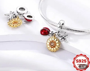 charm argint nefolosit Pandora gărgăriță 