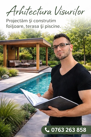Executam lucrări,  foișoare, piscine, exterioare și interioare 