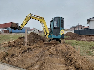 Închiriez miniexcavator YANMAR 3.5T   săpături, fundații, canalizări