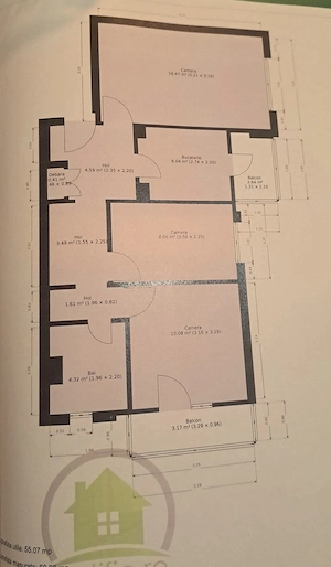 3 cam decomandat ETAJ 1 centrala proprie zona Lipovei - imagine 14