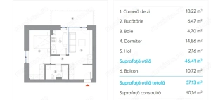 Apartament 2 Camere / Hils Titanium / 57 mp / Comision 0% 