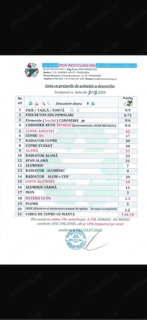 Fier vechi ( Timisoara achizitii fier ) 