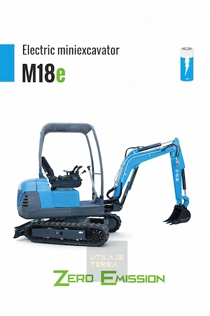 Miniexcavator electric M18e   zero emisii, autonomie până la 8 ore - imagine 2