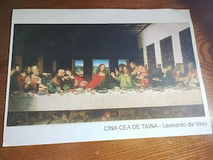 191. Coala A4. Cina cea de Taina, copie color, Leonardo da Vinci 