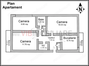 Vitan – Aleea Lacramioarei | Apartament 3 camere, decomandat, etaj 1