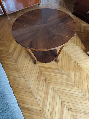 Masa rotunda cu sticla 