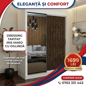 Dressing Tapitat Iris Maro Cu Oglinda  Model elegant Model premium