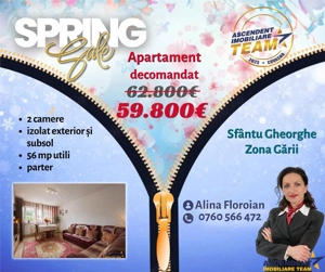 FILM!Apartament spatios, 2 camere, decomandat, Sfantu Gheorghe