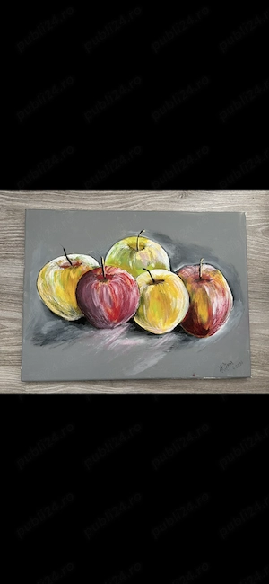 Tablou pictat manual în culori acrilice 