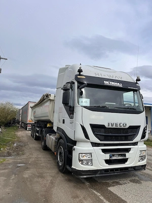 Ansamblu cap tractor IVECO + semiremorca basculabila SCHMITZ  stare foarte buna, gata de lucru - imagine 3