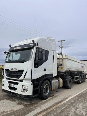 Ansamblu cap tractor IVECO + semiremorca basculabila SCHMITZ  stare foarte buna, gata de lucru - imagine 2
