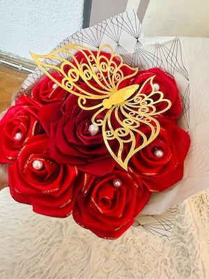 buchete trandafiri satin  - imagine 2