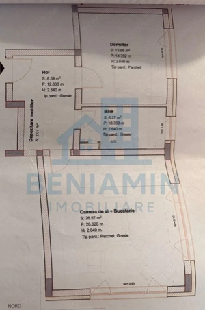 2 Camere-Coresi-Parcare subterana-55mp-Nelocuit-Mobilat-Utilat-Liber - imagine 9