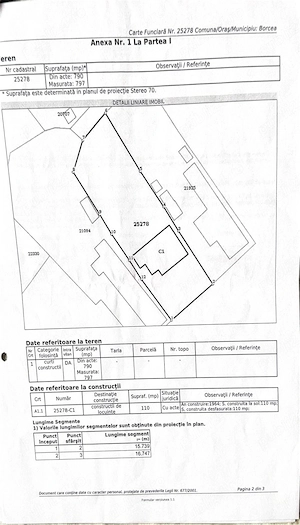 Vand teren intravilan Borcea fostul Pietroiu 790mp strada principala