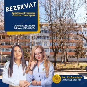 Apartament 2 camere Craiovei – Etaj 3 - vedere parc 