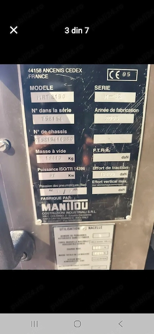 Incarcator telescopic rotativ Manitou Mrt 2150 - imagine 3