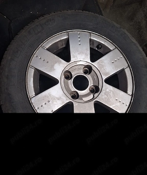 Set 4 Jante Aliaj Originale Citroen C3 / Peugeot - 14" 4x108 + Anvelope - imagine 2