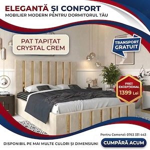 Pat Tapitat Crystal Crem Expediere rapidă Model modernă