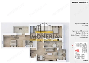 Empire Tornadei 2 – Comision 0% – 3 camere spatioase, imobil premium - imagine 7