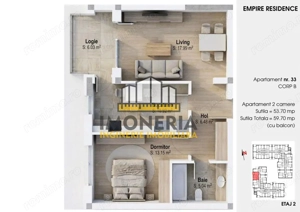 Empire Residence Tornadei 2 – Comision 0% – 2 camere spatioase, imobil premium - imagine 16