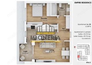 Empire Residence Tornadei 2 – Comision 0% – 2 camere spatioase, imobil premium - imagine 6