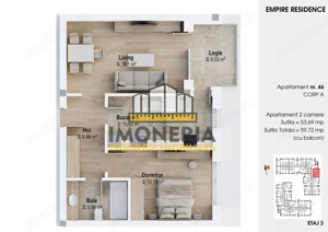 Empire Residence Tornadei 2 – Comision 0% – 2 camere spatioase, imobil premium - imagine 17