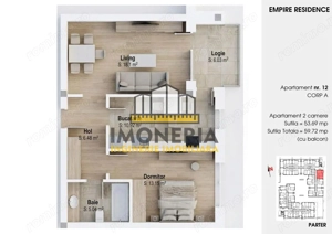 Empire Residence Tornadei 2 – Comision 0% – 2 camere spatioase, imobil premium - imagine 15