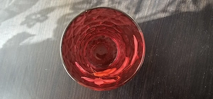 Pahar nou din cristal rubin.Are o vechime de peste 100 de ani.  - imagine 3