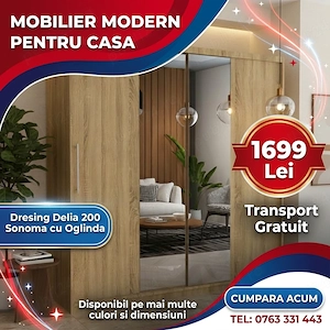 Dresing Delia 200 Sonoma cu Oglinda Trimite mesaj Vezi acum mobilier dormitor
