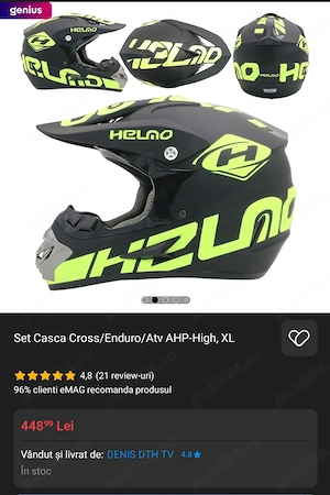 Casca moto  cross  ATV mărime XL - imagine 3