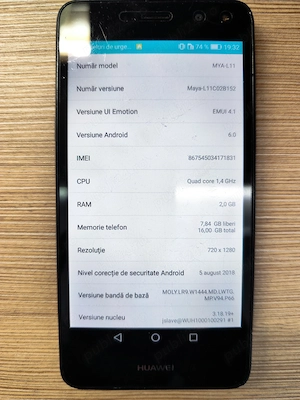 vand telefon huawei Y6 4g cu folie pe ecran TV sau camera supraveghere - imagine 5