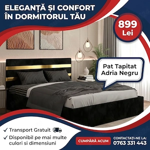 Pat Tapitat Adria Negru Contactează-ne Reduceri mobilă dormitor