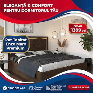 Pat Tapitat Enzo Maro Premium Scrie-ne pentru detalii Descoperă acum mobilier dormitor