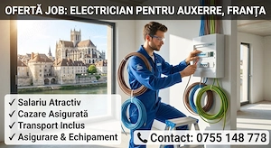 Angajez electrician pentru munca in franta