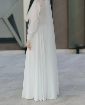 Rochie de mireasa alba lunga 