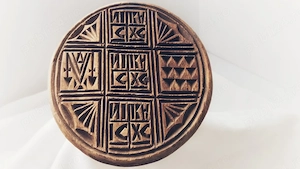 Pistornic Lemn Vechi 13cm, Fără Carii, Colecție Artă Populară Autentică