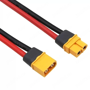 Conector XT60 mamă + tată cu cablu gros 12AWG 30 cm   mufă XT60H pentru baterii de mare capacitate