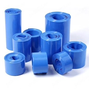 Tub termocontractabil Cellpack albastru pentru acumulatori și baterii 18650, la metru (1 m)
