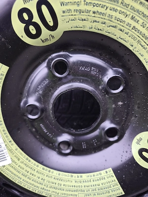 Roata de rezerva slim vw Golf 6 si  vw Golf 7,noua - imagine 3