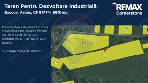 Teren industrial intravilan 9.810 mp – Bascov, acces A1, E81 - imagine 3
