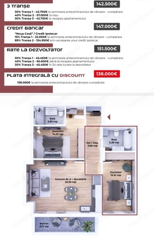 Apartamente cu 3 camere, spre vanzare, in complex rezidential nou,in Targu Mures