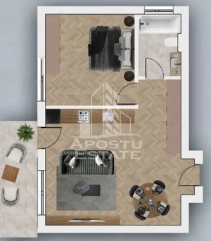 Apartament cu două camere de vânzare în Chisoda /Giroc