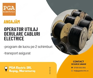 PGA Electric angajeaza personal la Punctul de lucru din Busag.