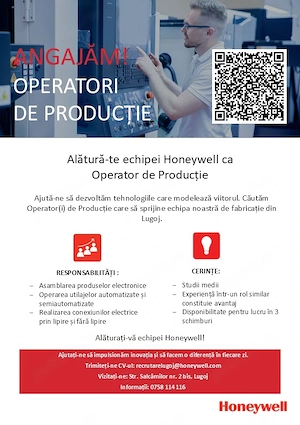 Angajam Operator Producție in Lugoj
