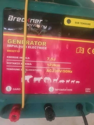 Aparat generator de impulsuri AC230V 50Hz 7.5 Joule, 120km pentru gard electric Breckner Germany  - imagine 3