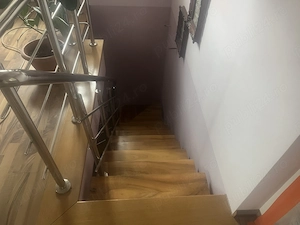 Scară de fier demontabilă îmbrăcată în lemn de nuc - imagine 5