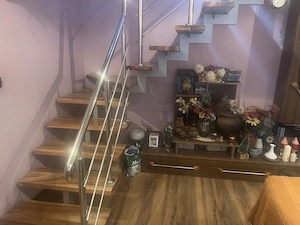 Scară de fier demontabilă îmbrăcată în lemn de nuc - imagine 2