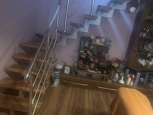 Scară de fier demontabilă îmbrăcată în lemn de nuc - imagine 3